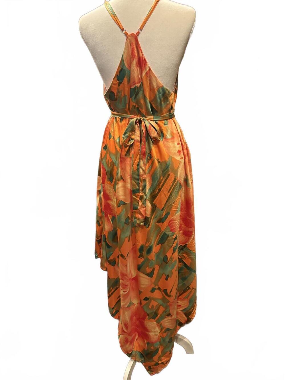 Y2K asymmetrical floral dress size small - Picture 4 of 8